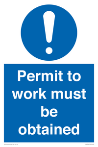 Permit to work must be obtained